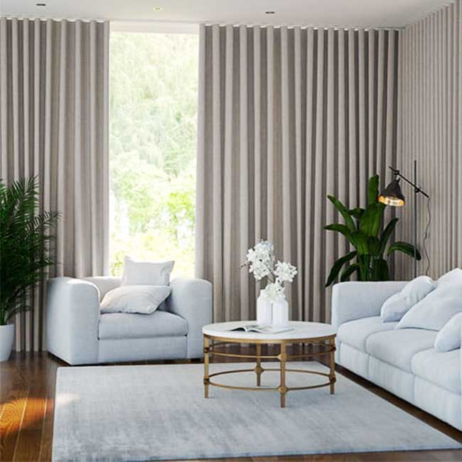 Màn vải phòng khách giá rẻ đẹp chống nắng nóng - Remcuavilla