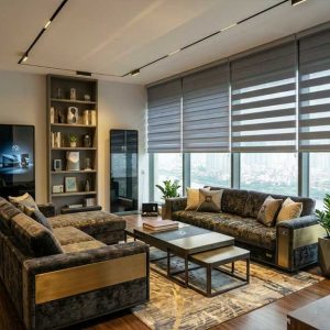 Rèm cầu vồng Hàn Quốc cao cấp cản nắng cho cửa sổ hiện đại