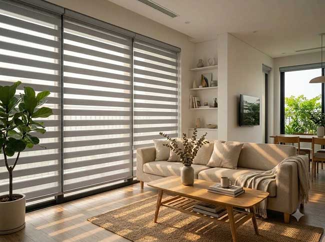 Rèm cầu vồng cho cửa sổ nhiều ánh sáng