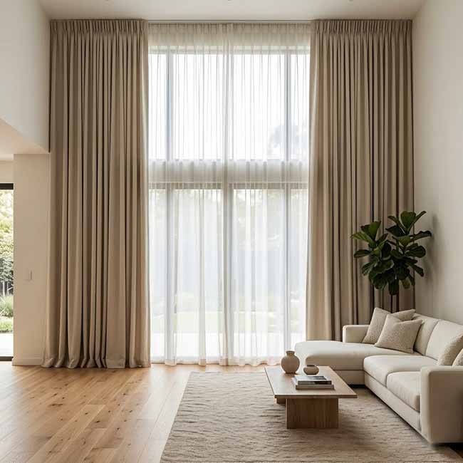 Rèm vải cao cấp sang trọng cho không gian nội thất hiện đại